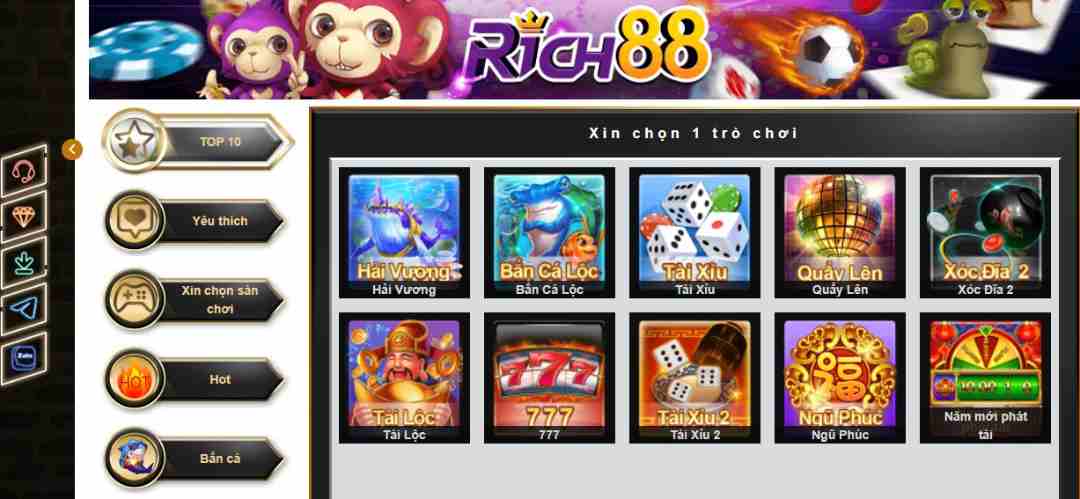 Slot game hấp dẫn tại Rich88